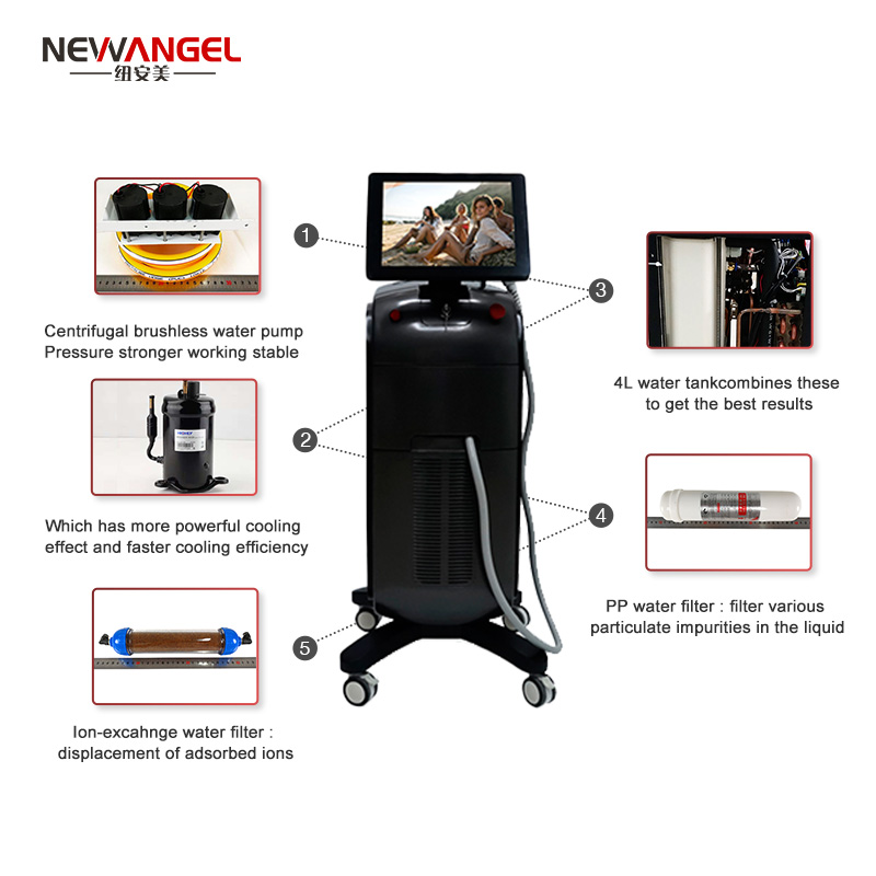 Diode 808nm Laser Hair Removal Machine Price High Efficiency Face Leg