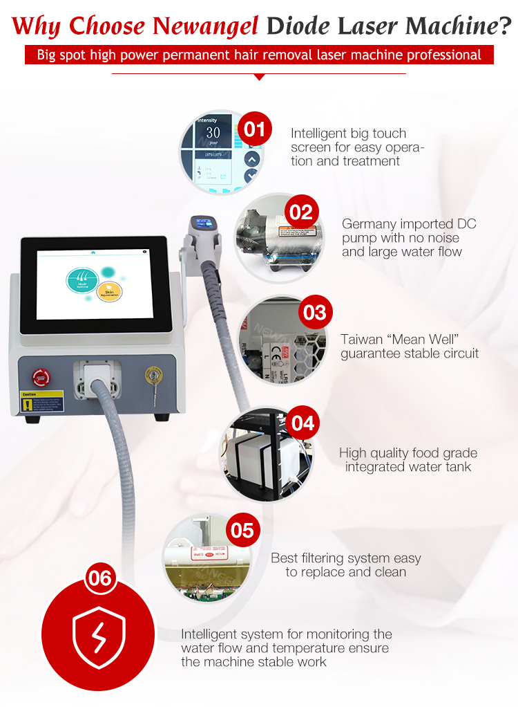 Laser hair removal for men's privates diode laser machine