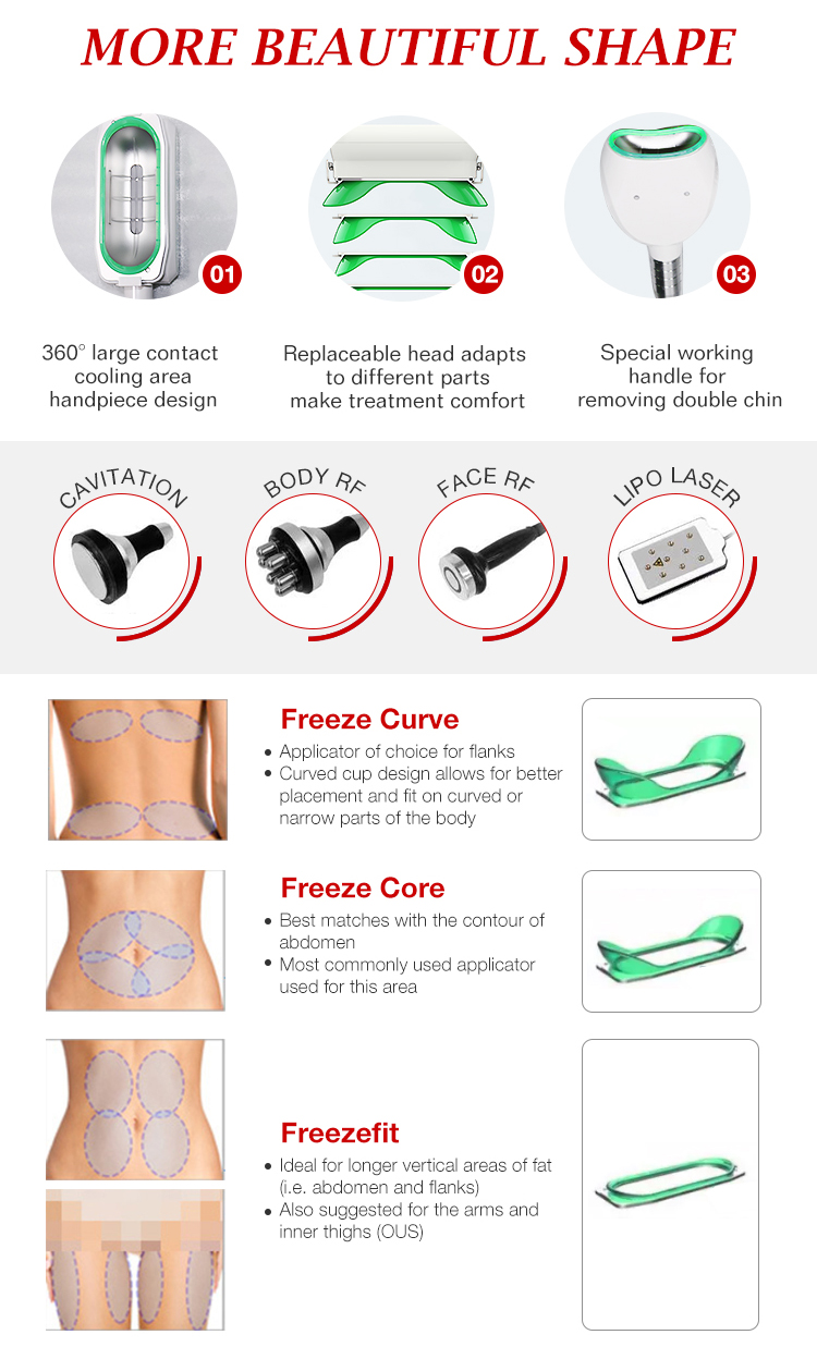 Jawline fat removal cost 360 cryolipolysis machine cavitation rf laser
