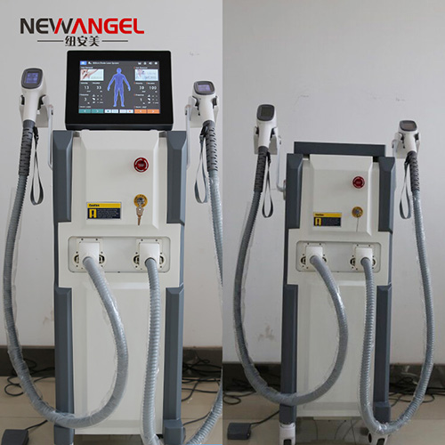 Permanent hair removal equipment double handles diode laser