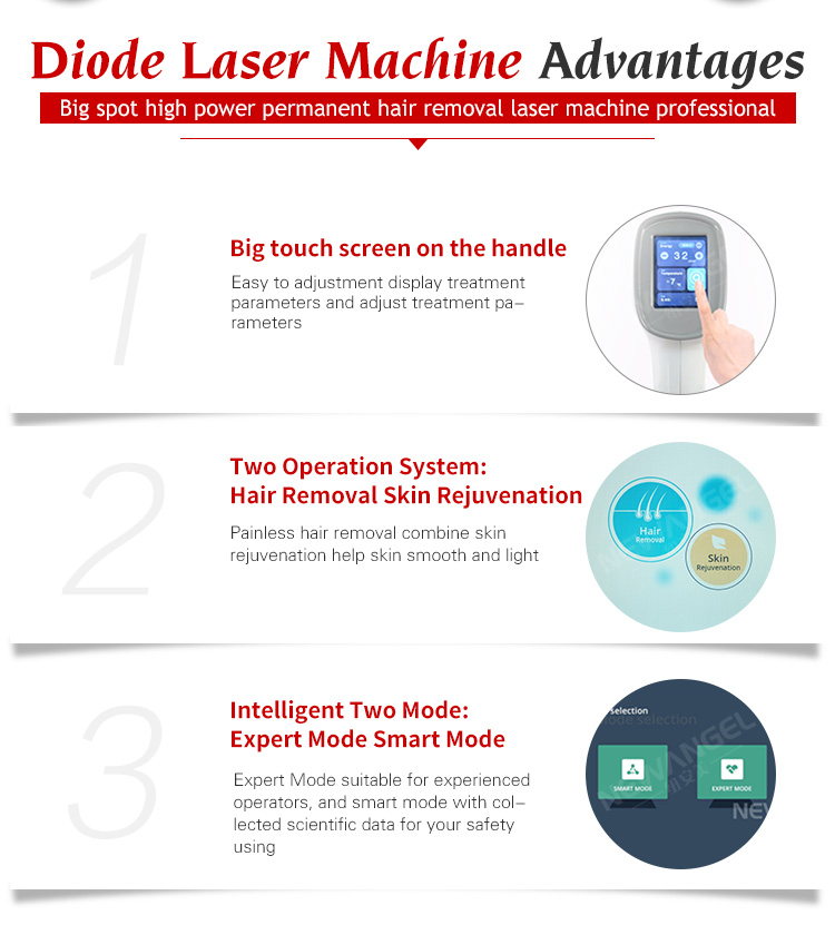 Laser hair removal for men's privates diode laser machine