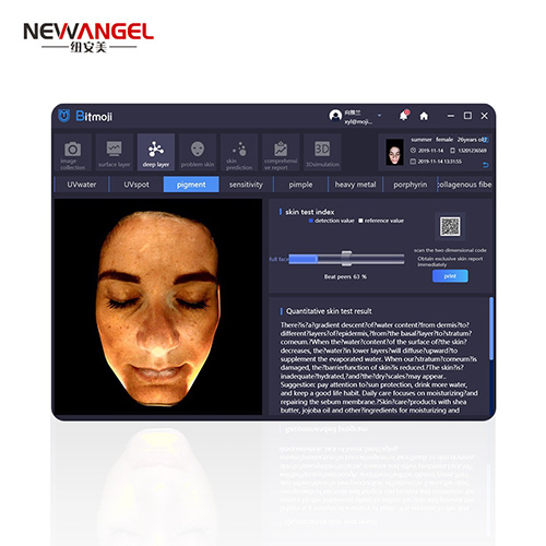 Skin analyzer magnifier 3d skin analysis