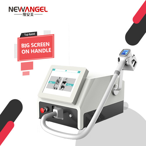 Portable laser hair off machine with big screen on handle