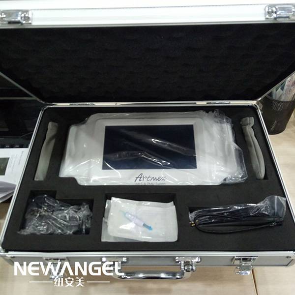 Permanent makeup tattoo machine adjusted speed two hand pieces V8